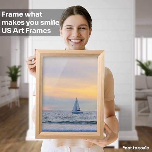 Unfinished Raw Wood 12x13 Picture Frame Beveled .84" Inch Wide - Unfinished Raw Wood Wall Decor Handmade Solid Wood Frames with Preinstalled Hangers and UV Blocking Plexiglass 13x12 Frame - color: Unfinished, size: 12x13