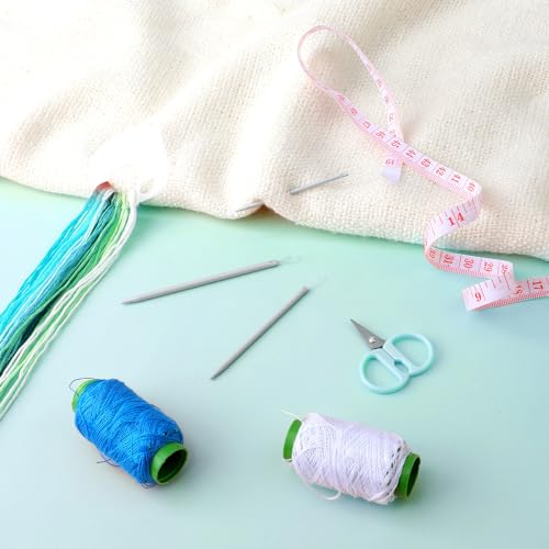 3 Pcs Large-Eyed Nylon Thread Yarn Needles - Rope Threader, Wool Needle, Knitting Needle, Sewing Knitting Needles for Crochet (2.0mm, 2.5mm, 3.0mm)