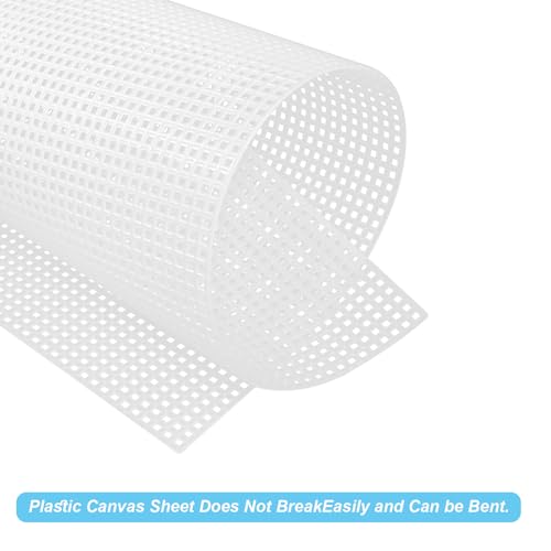 20 Pieces 7 Count Plastic Canvas Sheets, 8x12in Plastic Mesh Sheet - size: 8x12-20pcs