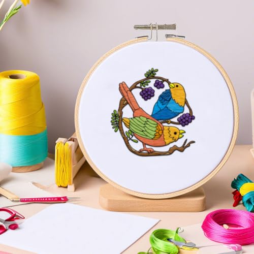 24Pcs Flower and Bird Water Soluble Hand Sewing Stabilizers - style: Flowers and Birds