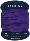 Yokota Daruma Sashiko Thread Single and Variegated Color (Grape, Thin 40M Card) - color: Grape
