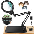 NZQXJXZ 10X 30X Large Magnifying Glass with Light and Stand 5-inch