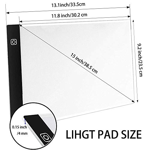 A4 Light Pad for Diamond Painting, Diamond Art Light Board, USB Powered - size: A4