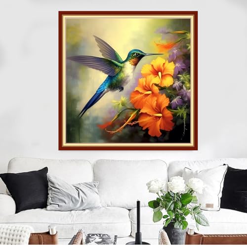 Funxvoot Stamped Cross Stitch Kits Beginners Full Range of Embroidery Kits for Adults 11CT Embroidery Patterns Needlepoint Kits Printed Cross Stitch Kits -（Hummingbirds Gather Honey 18x18 inchs） - color: Cross Stitch Kits 06