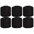 ThreadArt 100% Cotton Crochet Thread Size 10, 6 Ball Pack, Black 13 - color: BLACK, size: SIZE 10 - 6 PACK