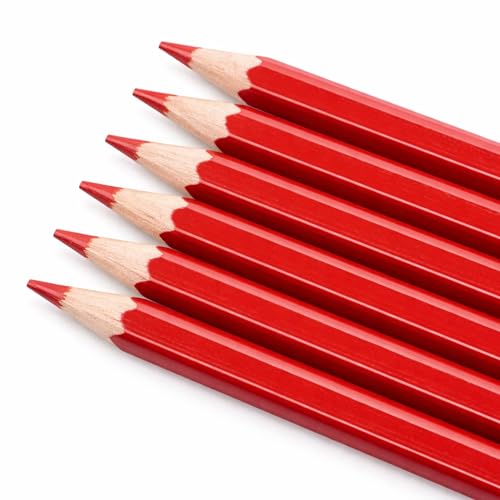 Mandala Crafts Red Water Soluble Fabric Pencils for Sewing Quilting - color: Red