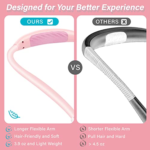 Vekkia Rechargeable LED Neck Book Light for Reading in Bed - color: Pink