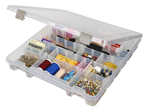 ArtBin Super Satchel Slim Craft Organizer with 20 Dividers, Clear - style: Divided Compartments