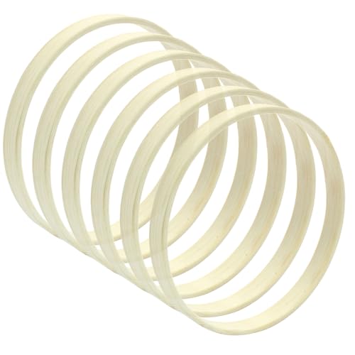 Hitefu 6 Packs 4 Inch Bamboo Floral Hoop Rings(10cm) - style: 4 In (10 cm)