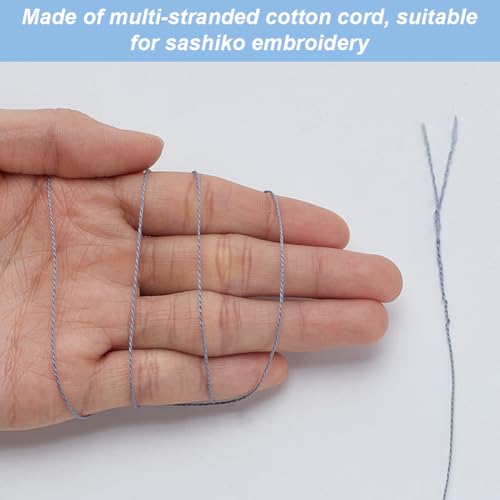 FREEBLOSS 4Pcs Sashiko Thread Sashiko Skein 110 Yards*4 Colors Grey Cotton Embroidery Sewing Thread Japanese Quilting & Embroidery Sashiko Kit Supplies - color: Gray
