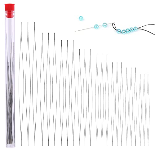 24 Pcs Beading Needles for Seed Beads Big Eye Collapsible Seed Bead Needles - size: 24 Pcs