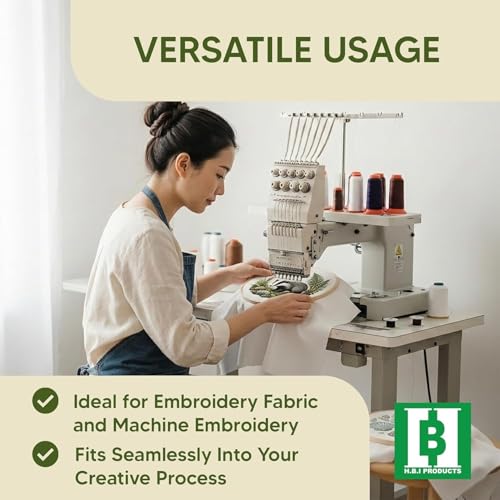 HBI Tear Away Embroidery Stabilizer Sheets, 8 x 8 in, 100 Pack - size: 8"x8" 100 Sheets