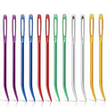 Curved Yarn Needles Set, Large-Eye Aluminum Tapestry Darning Needles for Crochet and Knitting with Storage Bottle, (Multicolor,12PCS)
