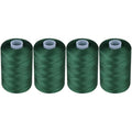 Simthread All Purpose Sewing Thread, 4 Spools Each 1000 Yards of Polyester Threads for Sewing Machine, Sewing Machine Supplies for Beginners, Hand Stitching, Quilting, Serger (Dark Green) - color: Dark Green