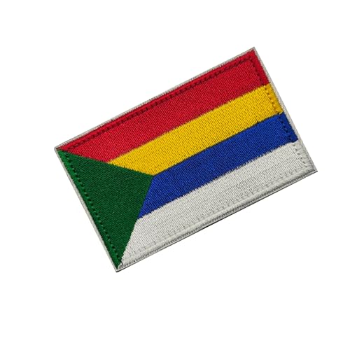 Druze Flag Embroidered Patches Appliques, Tactical Combat Armband Badges with Hook and Loop Fastener Backing, 2-Pack, 3.15 x 1.97Inch - color: color_s