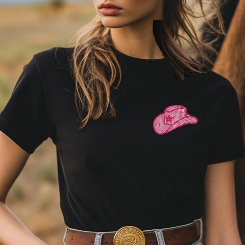 MAYJOYDIY Western Cowgirl Rhinestone Iron on Hotfix Transfer Cowgirl Hat Cowboy Boots Heat Transfer Sticker Horseshoes Bling Clothing Decoration Applique for Shirt Bag Hat Jeans Shoes DIY Crafts - style: Western Cowgirl
