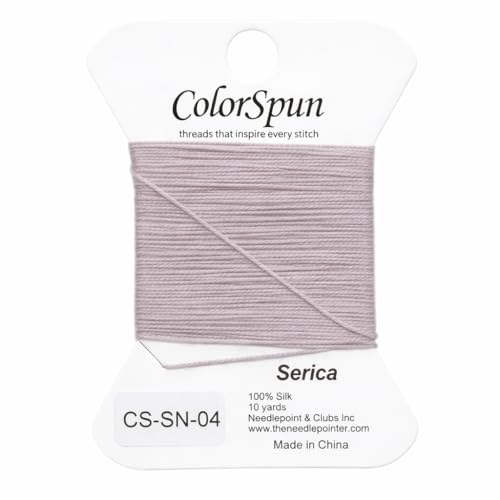 3-Strand Silk Needlepoint Thread, 10 Yard Smooth & Lustrous Silk Thread for Needlepoint, Hand Embroidery, Sewing & DIY Needlework to Family and Friends(Grayish Purple) - color: Grayish purple