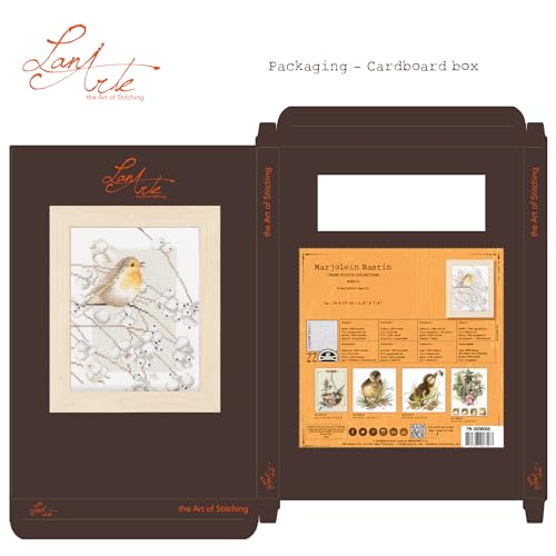 Lanarte Counted Cross Stitch Kit: Robin, NA, 14 x 19cm - style: 19cm
