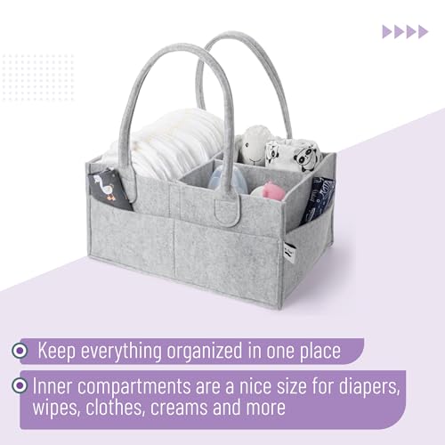 Mr. Pen- Baby Diaper Caddy Organizer, 2 Pack, Gray - color: Gray, size: 2 Pack, Regular