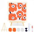 frartoold Orange Art Deco Punch Needle Kit - Plant Embroidery Set - color: Orange