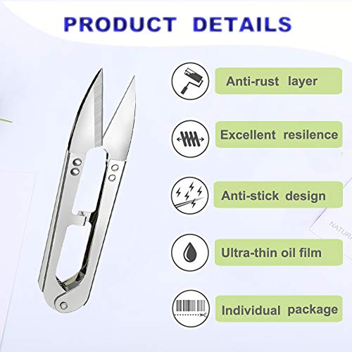 3Pcs Sewing Scissors Clippers, Multipurpose Quick-clip Yarn Thread Cutter - size: silver sewing scissors