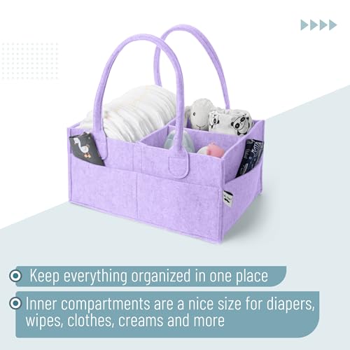 Mr. Pen- Baby Diaper Caddy Organizer, lavender dream - color: Lavender Dream, size: 1 Pack, Regular
