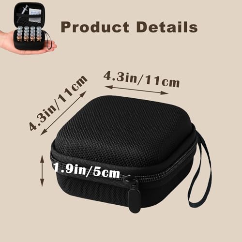 Peptide Vial Case for Fridge Storage - 16 Slot Organizer Holds 1-3ml Vials for Insulin, GLP-1, Peptides,Hard Shell Travel Case with Hand Strap,Black - color: Black-16 Slots