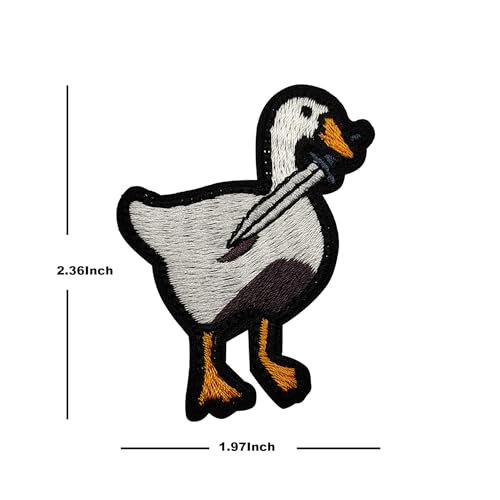 Peace was Never an Option Duck Knife Embroidered Hook Loop Funny Patch
