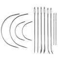 Heavy Duty Hand Sewing Needles Set - 12 Needles for Upholstery, Leather, Carpet Canvas Repair - size: 12 Needles