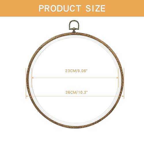 Bonsicoky 3 Pcs 26cm/10.2" Round Embroidery Hoops - size: 10.2 inch / 26cm