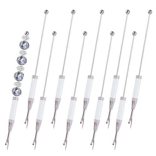 10 Packs Beadable Thread Cutter Seam Rippers for Sewing Metal Embroidery Removal Tool Beaded Tag Remover for DIY Craft (White) - color: White