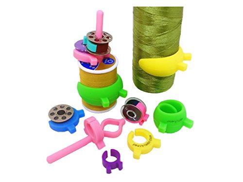 12 Piece Bobbin Holder Set for Sewing Machines - Bobbin Clamps for Organizing Threads and Avoiding Tangles