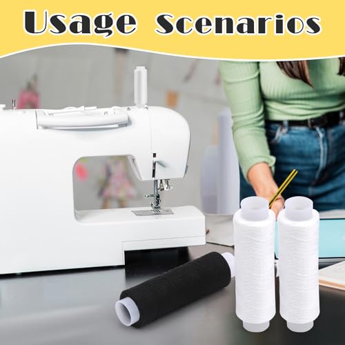 ZMAAGG Sewing Thread, 8 Rolls 200 Yards White Sewing Machine Thread - color: 8 PCS White