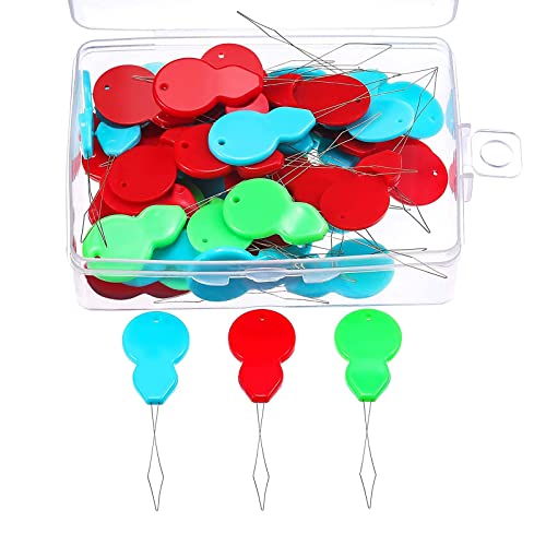 TecUnite 50 Pieces Needle Threader for Hand Sewing, Gourd Shaped