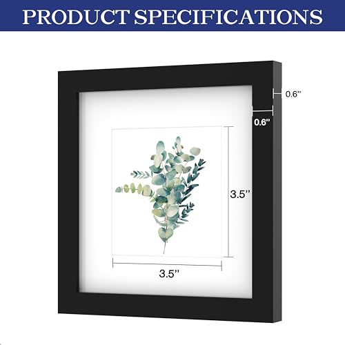 An&He 6x6 Picture Frames Set of 6, Displays 4x4 with Mat or 6x6 Without Mat Photos, Square Collage Wall Decor for Gallery, Tabletop & Wall Decor, Black - color: Black-6, size: 6x6