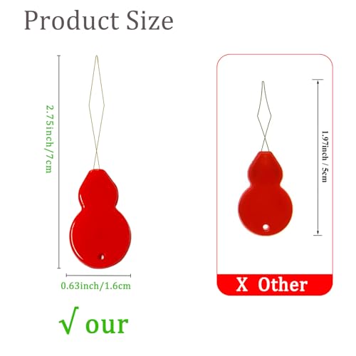Needle Threaders, Plastic Needle Threaders for Hand Sewing, Gourd Shaped Sewing Machine Needle Threaders with Clear Box, Threader for Small Eye Needles, Embroidery, DIY Arts, 30 PCS