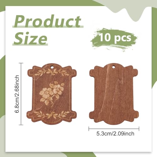 MAYJOYDIY 10Pcs Wooden Thread Winding Boards Embroidery Floss Bobbins Flower Leaves Pattern Bobbin Winder Ribbon Twine Reel for Cross Stitch Craft Sewing Cotton Storage Holder
