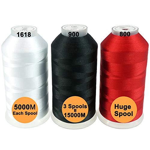New brothread Huge Spools Embroidery Machine Thread -Basic Colors 1 - color: 3xBASIC COLOR 1