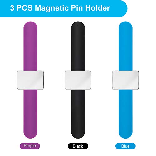 Coitak 3 PCS Magnetic Pin Holder Wrist Band, Magnetic Sewing Wristband