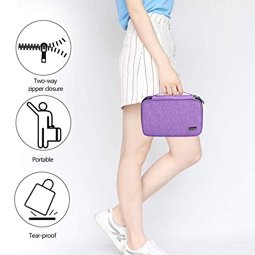 Luxja Double-Layer Sewing Organizer, Purple - color: Purple