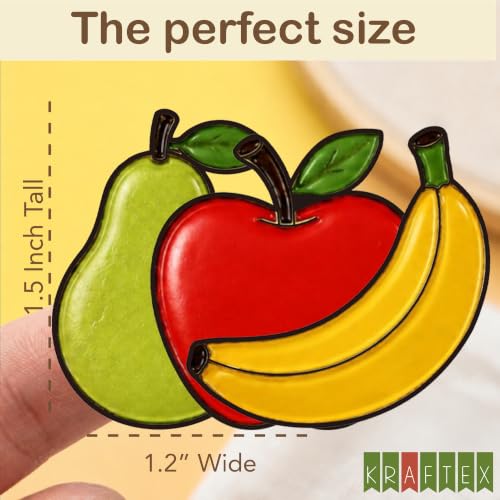 Kraftex Magnetic Needle Minder. Needleminder for Embroidery & Sewing. Cute Needlepoint Accessories. Magnetic Needle Holder for Cross Stitch. Cute Magnet Pin Gift - color: Fruits PBA