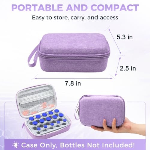Peptide Case for Fridge Travel with 1* Reusable Ice Pack - color: Purple+Grey- 5×3ml+10×(5ml/10ml)