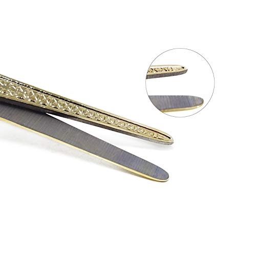 Honbay 5 Inch Gold Plated Stainless Steel Eiffel Tower Embroidery Scissors for Sewing, Craft, and Art Work