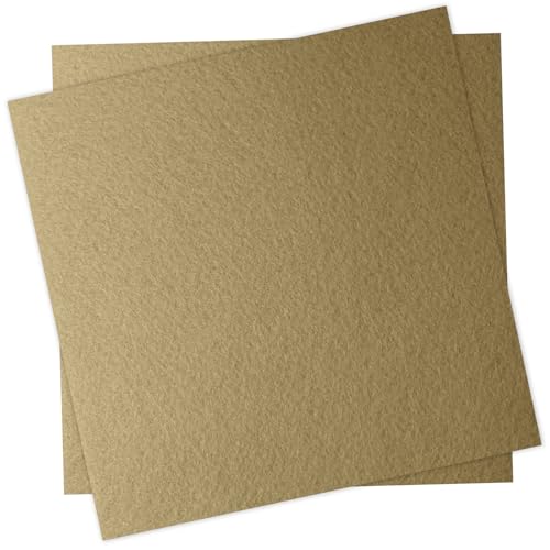 12" x 12" Felt Fabric Sheets for Crafts, Squares Felt Paper (Beige) - color: Beige