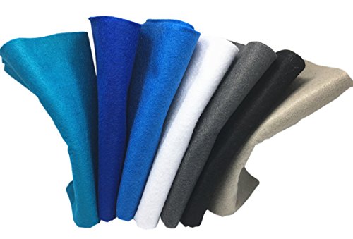 Felt Squares, Misscrafts 7pcs 18" X 18" 1.4mm Thick Soft Felt Fabric Sheet Nonwoven Assorted Colors Patchwork Pack with Thread Bag for DIY Craft Patchwork Sewing Winter Series - color: Winter