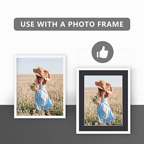 Somime 10 Pack Black Acid Free Precut Picture Mats 16x20 for 11x14 Photos - size: black 10pc precut 16x20