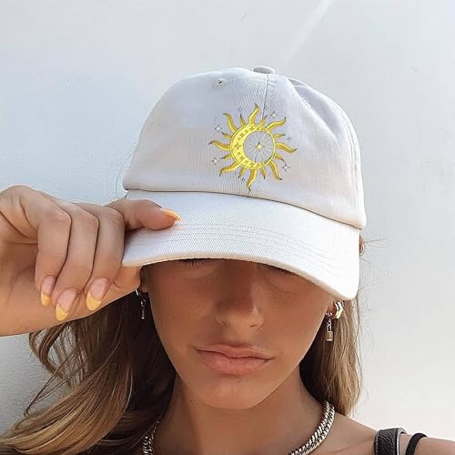 GLOBLELAND 4 Sheets Sun Moon Water Soluble Embroidery Pattern 8.3×11.7 inch - color: Sun Moon