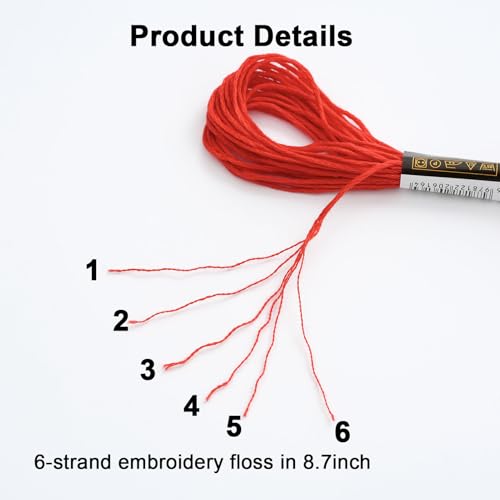 447 Colors Embroidery Floss Complete Set, Friendship Bracelet String, 8.7in 6-Strand Cross Stitch Thread Polyester Embroidery Thread