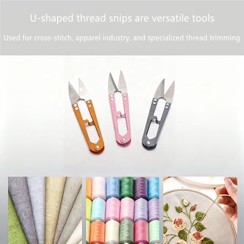 Bestac 3-Pack Thread Snips, Small Sewing Scissors for Yarn, Thread & DIY Crafts, Precision Trimming Nipper for Stitching and Quick Cuts.