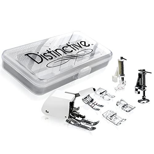 Distinctive 7-Piece Quilting Presser Foot Set with Included Storage Case - size: 7-Piece Quilting Kit